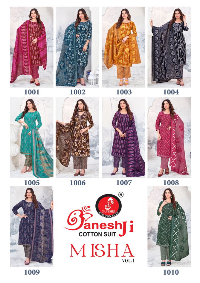 Misha Vol 1 By Ganeshji Printed Cotton Dress Material Wholesale Market In Surat
